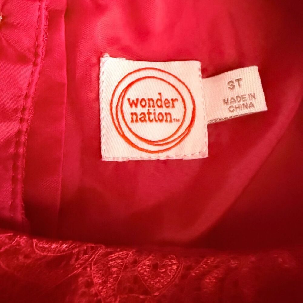 Wonder Nation Red Lace Dress Size 3T - Picture 7 of 8